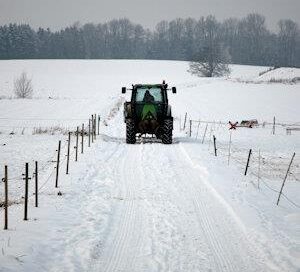 Midwest Farm During Winter