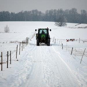 Midwest Farm During Winter